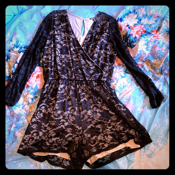 Charlotte Russe Pants - Charlotte Russe black lace romper
